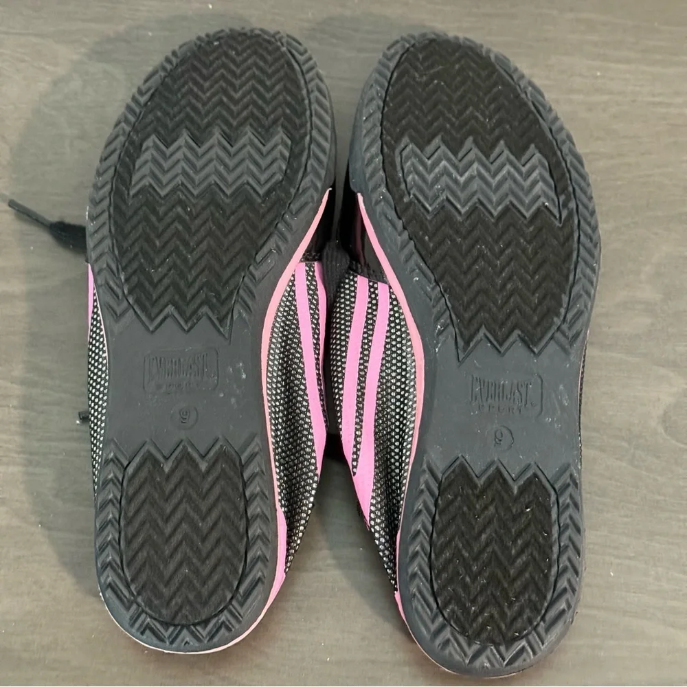 Everlast Sport Women's Stylish Black and Pink Athletic Sneakers Size 9